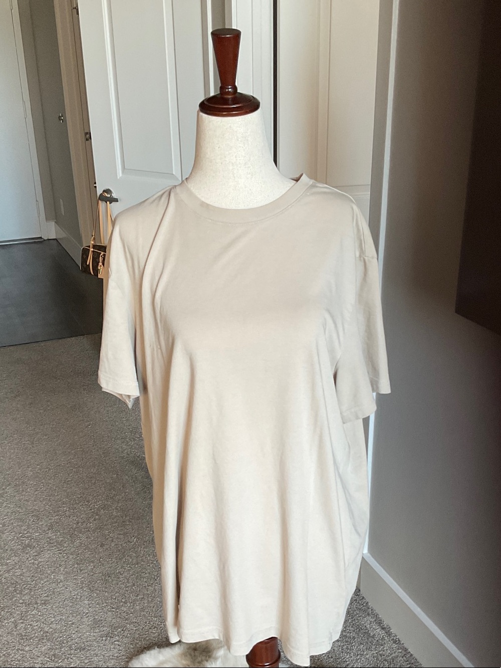 H&M Oversized Crewneck Tee - Light Beige